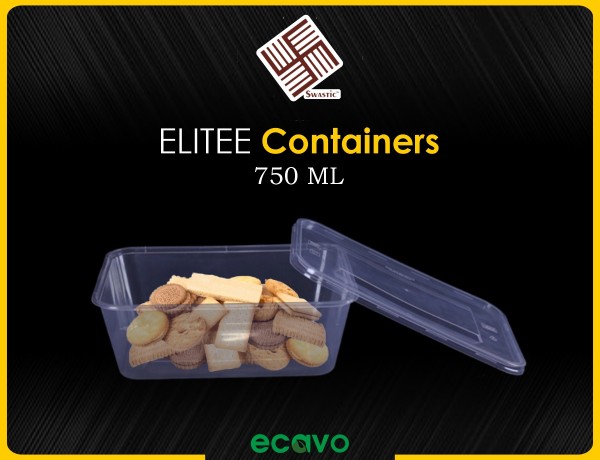 750 ml rect. container elitee