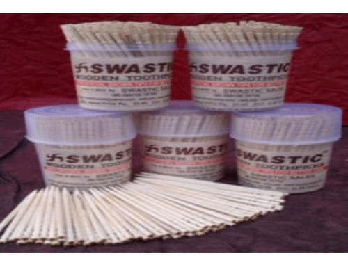  Swastic Wood Toothpicks